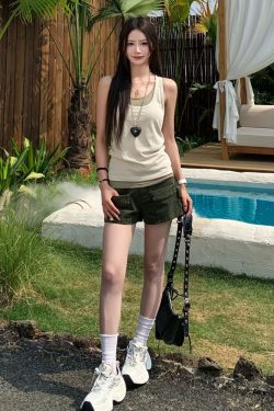 Stylish American Workwear Denim Shorts for Women – Summer Petite Casual Hot Pants, Trendy Street Style for Hot Girls