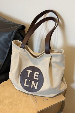 Stylish Large Capacity Canvas Commuter Bag for Women - Artistic Casual Shoulder Bag for Autumn Winter 2025, Versatile Everyday Use