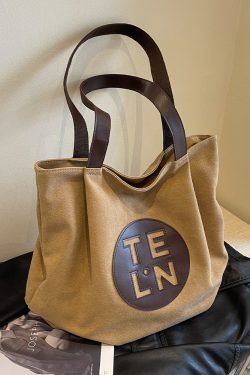 Stylish Large Capacity Canvas Commuter Bag for Women - Artistic Casual Shoulder Bag for Autumn Winter 2025, Versatile Everyday Use