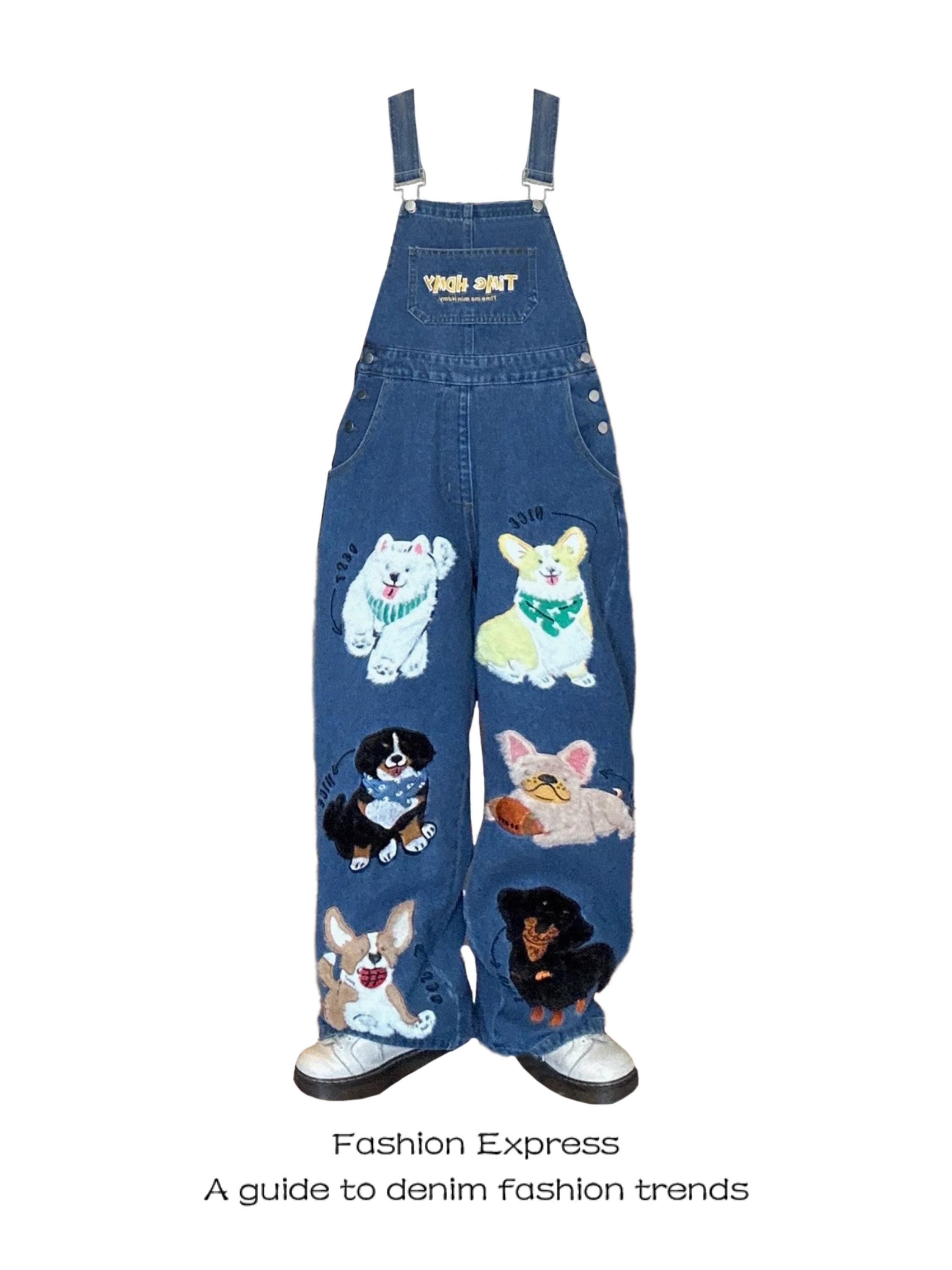 Stylish Loose BF Style Suspenders Pants for Women, Retro American & Japanese Cute Jumpsuit Trend, Spring & Autumn Fashion