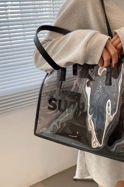 Stylish Transparent Jelly Shoulder Bag for Women - Trendy Large-Capacity Tote Bag for Spring/Summer 2025 Fashion