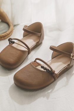 Summer French Sheepskin Sandals for Women - Fairy Style Single Shoes for Skirts - New Model 2025