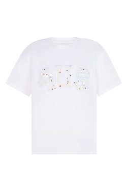 Summer Patch Embroidery Little Chanel Style Couple Loose Round Neck T-Shirt - Short Sleeve Casual Fashion for Couples