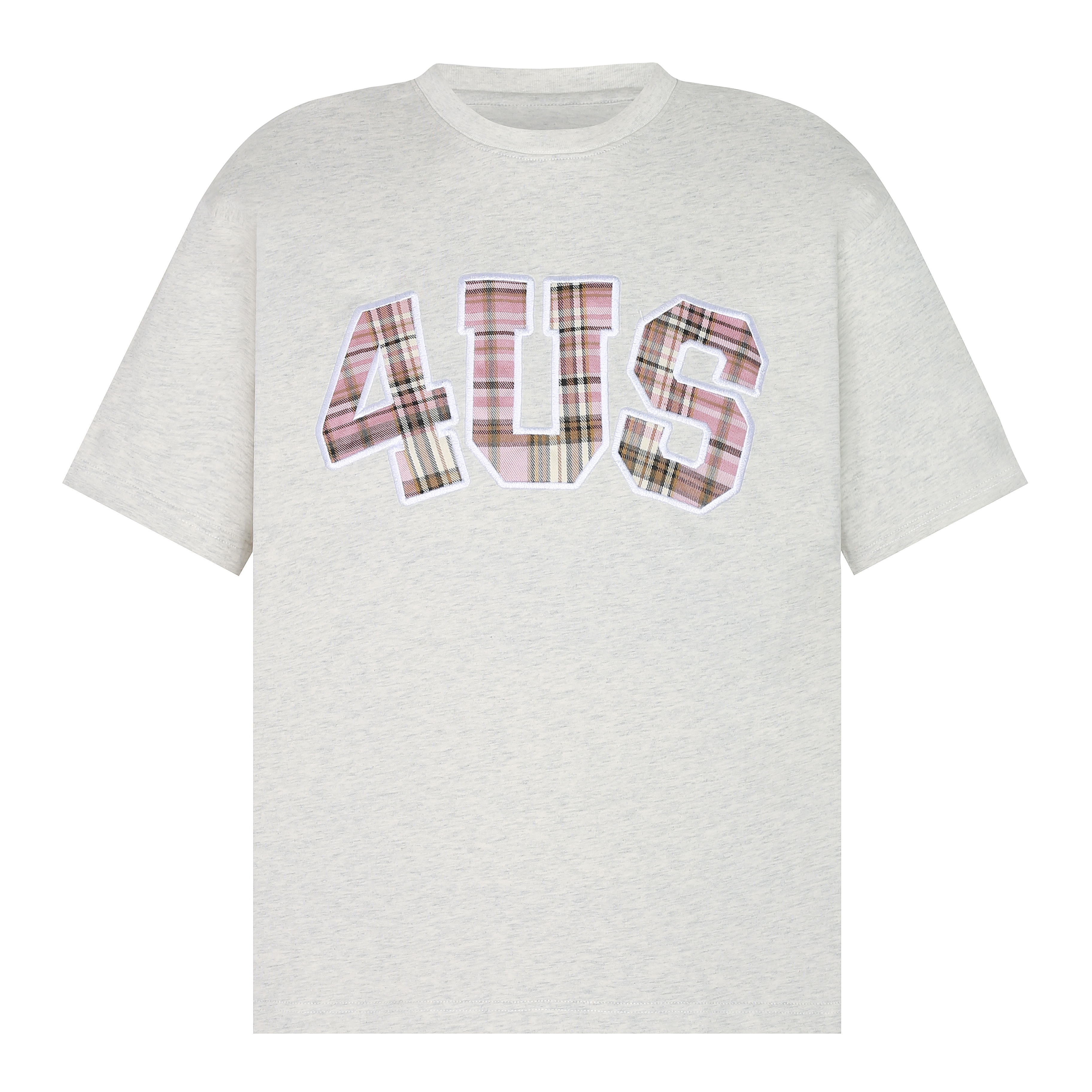 Summer Patchwork Embroidered Plaid T-Shirt for Couples - Loose Fit Short Sleeve National Trend Top