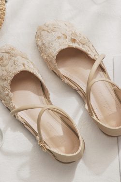 Summer Retro Sheepskin Flat Fairy-Style Open-Toe Sandals for Women - Hollow Design Perfect for Skirts