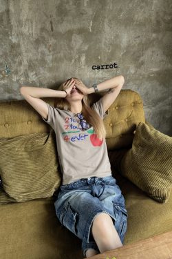 Summer Round Neck Short Sleeve T-Shirt for Women - Casual Trendy American Style Top