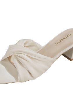 Summer Sheepskin Chunky Heeled One-Strap Sandals - Fairy Style Outdoor Slippers for Women, Trendy and Fashionable