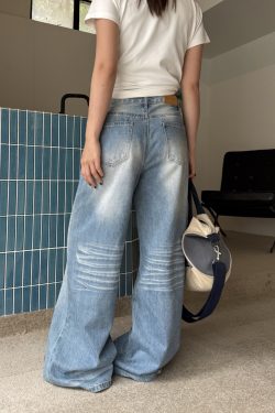 Summer Thin Washed Straight-Leg Jeans for Men and Women - American Retro Loose Fit Casual Pants