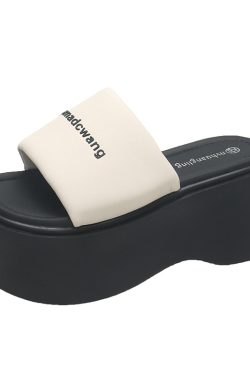 Thick-Soled Height-Increasing Sandals for Women - Summer Casual One-Strap Beach Footwear, Stylish for Skirts, 2025 Fashion