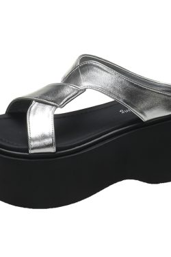 Thick-Soled Platform Sandals for Women - Height-Increasing High Heels, Soft Sole, Non-Slip Beach Footwear, Summer 2025 Style