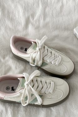 Thick-Soled White Casual Sneakers for Women - Han-Style Chic Spring 2025 Versatile Niche Footwear