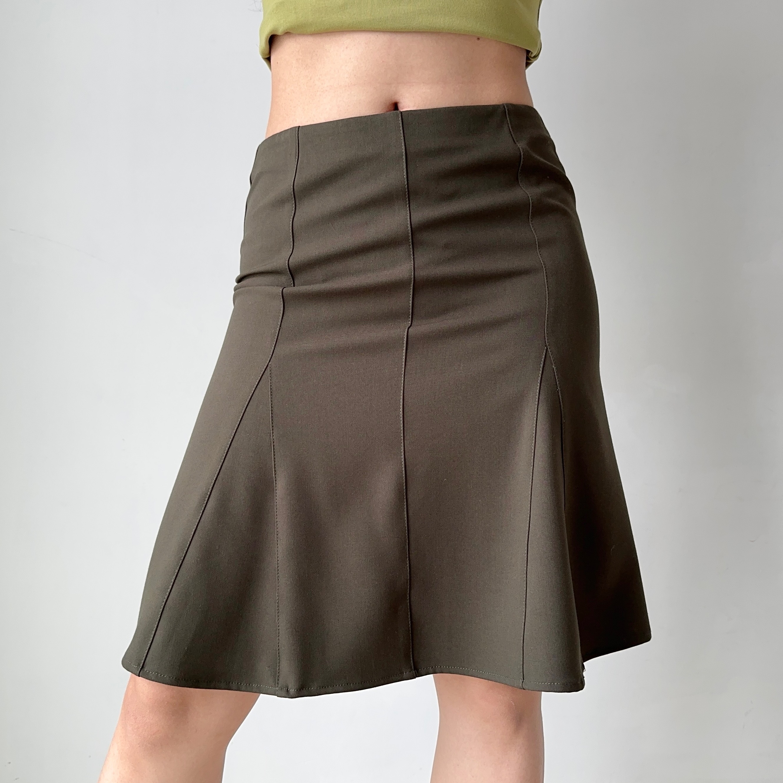 Three-Dimensional Cut Mermaid Skirt - Women's Mid-Waist A-Line Slimming Skirt in European American Style