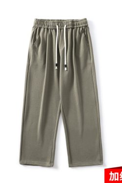 Trendy American Heavyweight Loose Wide-Leg Sports Pants for Men and Women, Draping Effect Trousers for Spring and Autumn