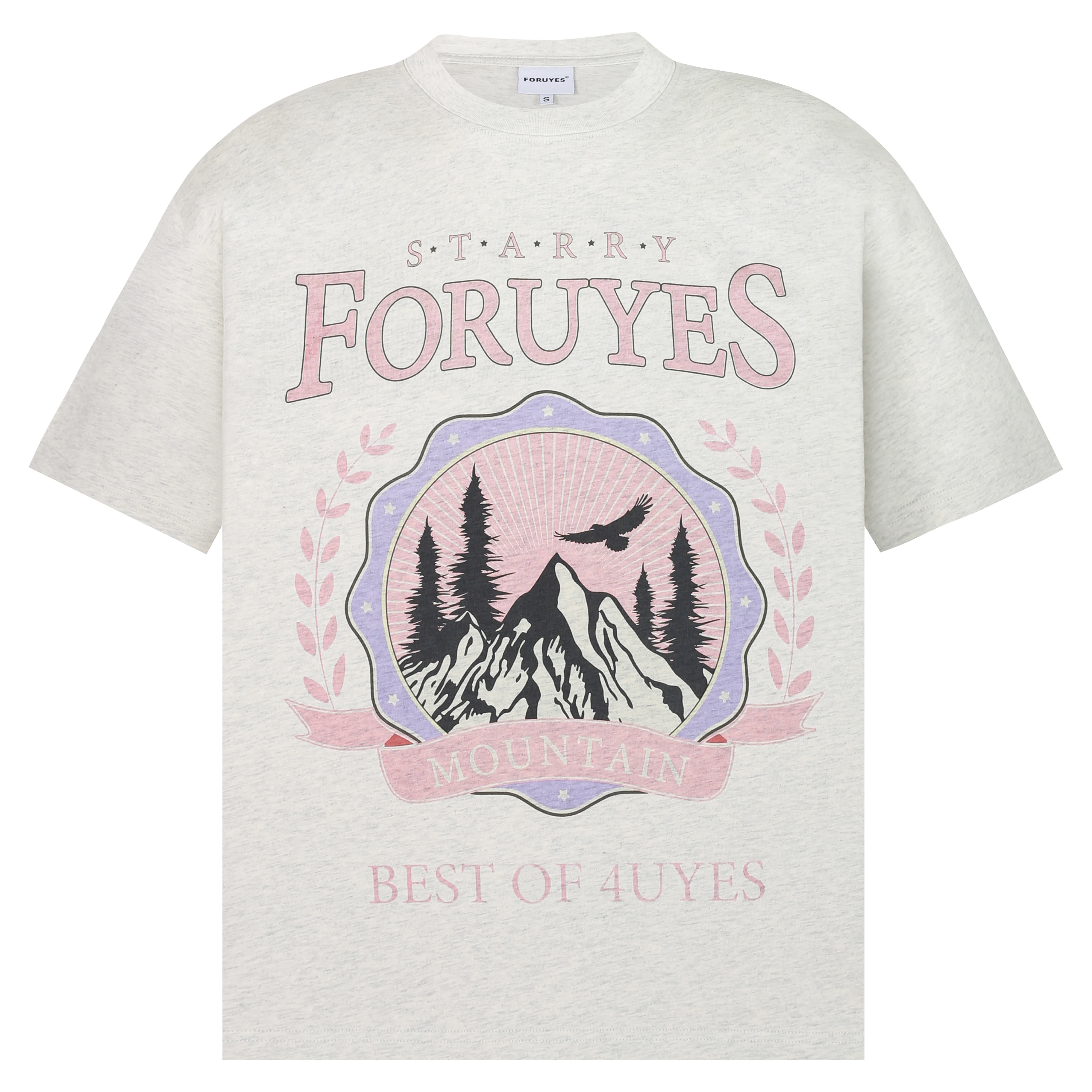 Trendy American Vintage Mountain Wheat Spike Loose T-Shirt for Men and Women - Spring Summer Short Sleeve Round Neck Fashion Top