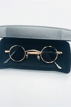Trendy Men's Punk Ultra-Small Round Frame Sunglasses, Y2K Inspired, Worn by Celebrities, Retro Fashion Statement Glasses
