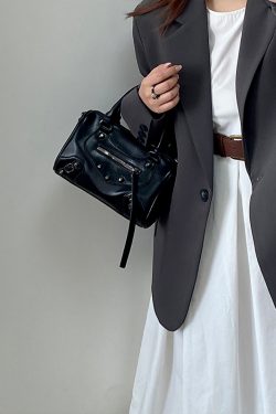 Trendy Retro Motorcycle Bag for Women - Fashionable Shoulder Crossbody Handbag - 2025 Niche Design