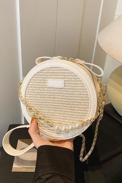 Trendy Women's 2025 Versatile Chain Crossbody Shoulder Bag - Small Round Design for Commuting and Everyday Chic
