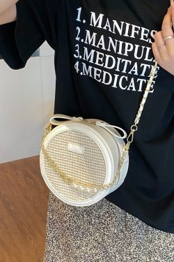 Trendy Women's 2025 Versatile Chain Crossbody Shoulder Bag - Small Round Design for Commuting and Everyday Chic