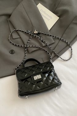 Trendy Women's Diamond Quilted Chain Shoulder Tote Bag - 2025 Fashion Commuter Crossbody Handbag