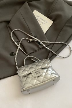 Trendy Women's Diamond Quilted Chain Shoulder Tote Bag - 2025 Fashion Commuter Crossbody Handbag