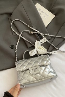 Trendy Women's Diamond Quilted Chain Shoulder Tote Bag - 2025 Fashion Commuter Crossbody Handbag