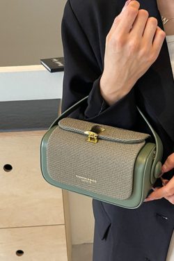 Trendy Women's Korean Style Small Square Handbag - Versatile Minimalist High-End Casual Crossbody Bag for 2025
