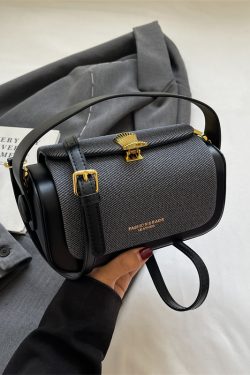 Trendy Women's Korean Style Small Square Handbag - Versatile Minimalist High-End Casual Crossbody Bag for 2025