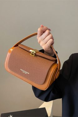 Trendy Women's Korean Style Small Square Handbag - Versatile Minimalist High-End Casual Crossbody Bag for 2025