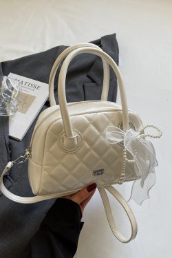Trendy Women's Silver Handbag - High-End Diamond-Shaped Shoulder Crossbody Bag for Commuter Style 2025 Fashion