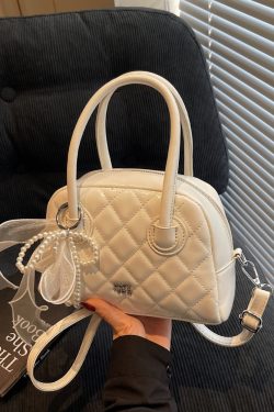 Trendy Women's Silver Handbag - High-End Diamond-Shaped Shoulder Crossbody Bag for Commuter Style 2025 Fashion