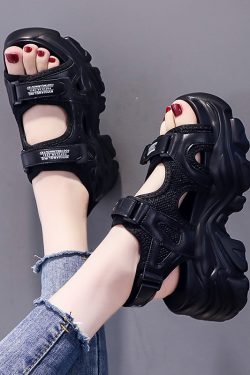 Trendy Women's Summer 2025 Thick-Soled Platform Fairy Wedge High-Heeled Sandals for Versatile Style