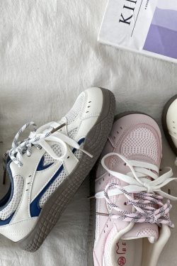 Trendy Yellow Breathable Mesh Sneakers for Women, Summer Sports Casual Shoes, 90s Inspired Non-Collision Style Training Footwear