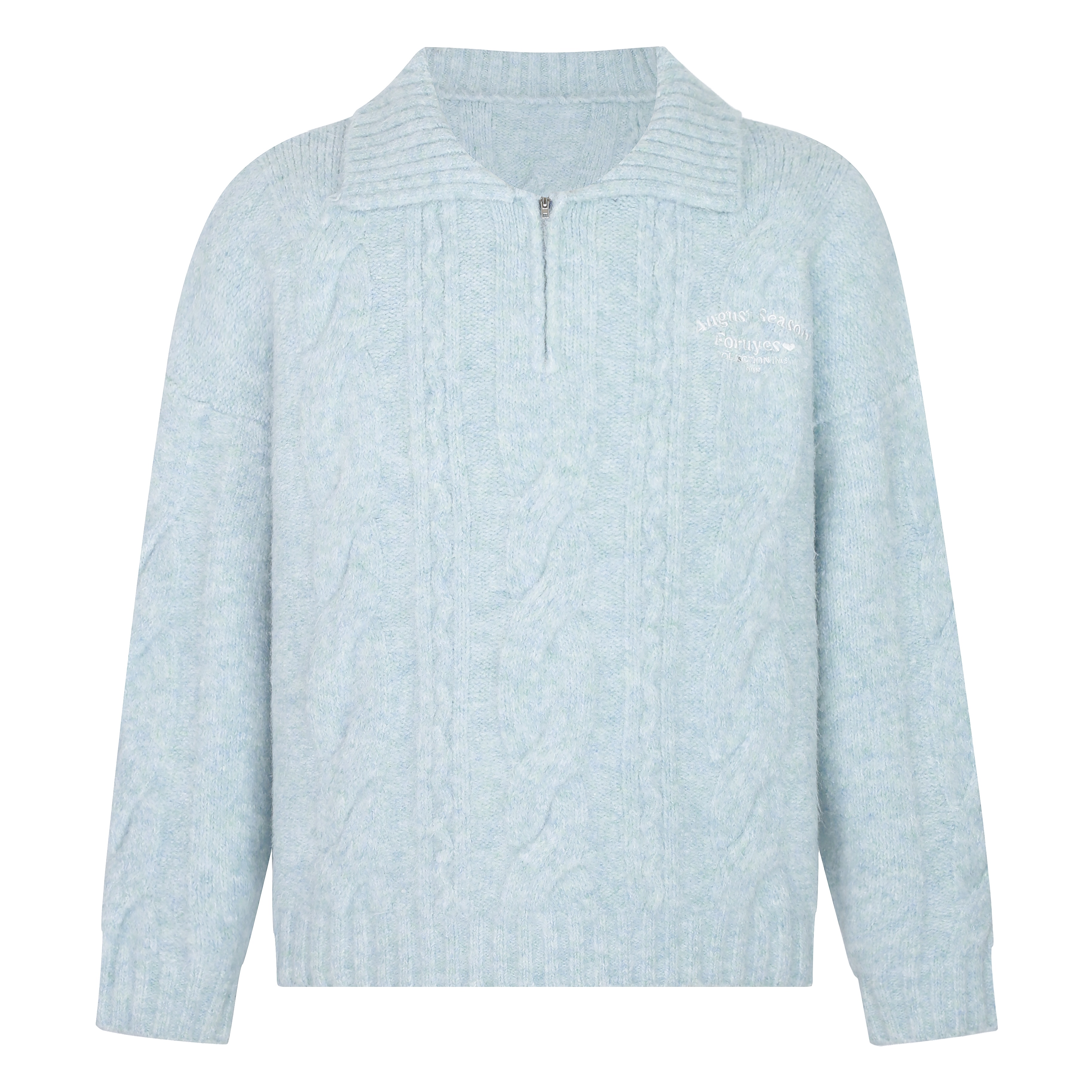 Twisted Collar Loose Fit Pullover Sweater - Versatile Knitted Top for Autumn Winter College Style Fashion