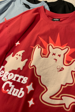 Unisex Plus Size Fun Ghost Cartoon Short Sleeve T-Shirt - Loose Fit Cotton Couples Top for Men & Women