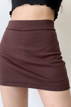 Versatile Knitted Bodycon Short Skirt with Anti-Exposure Safety Pants – European and American Style Women's Fashion