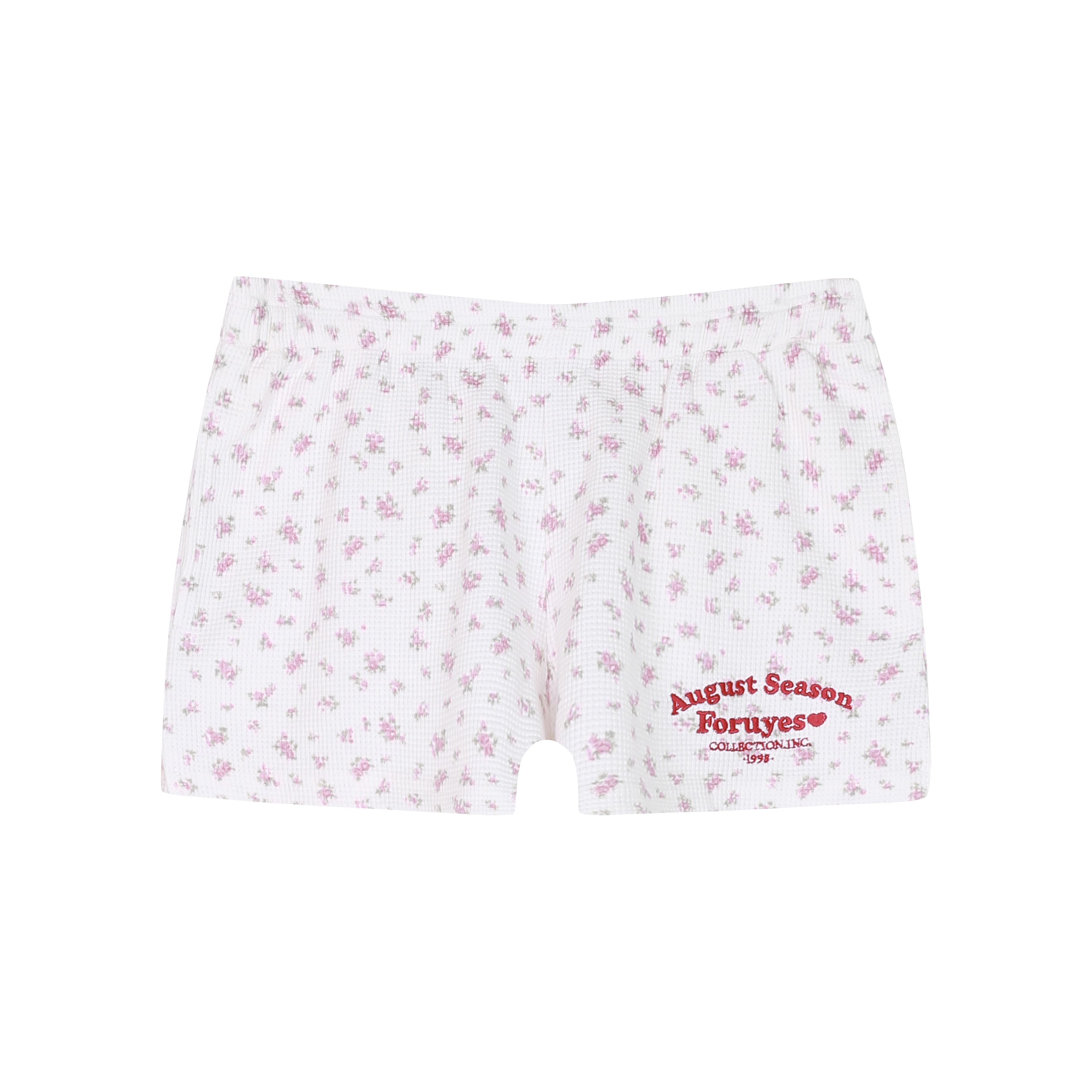 Vintage American Campus Style Embroidered Floral Women's Casual Shorts - Trendy Slim Fit for 90s Inspired Fashion