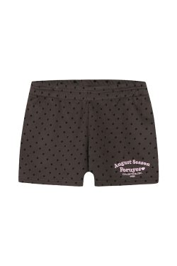 Vintage American Campus Style Polka Dot Embroidered Women's Casual Shorts - Trendy Slim Fit for Y2K and Retro Fashion
