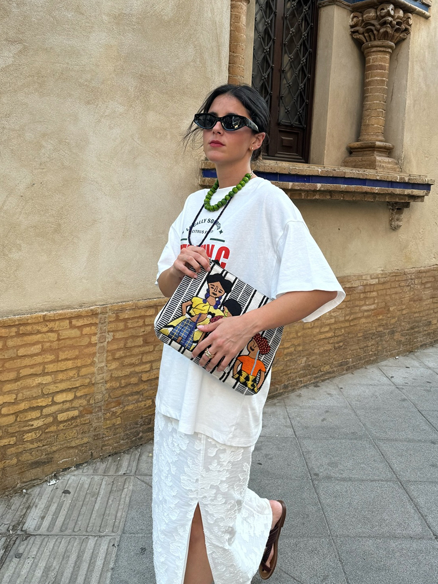 Vintage American Retro Fruit Print Oversized Short Sleeve T-Shirt for Women - Trendy Y2K Style Cotton Top