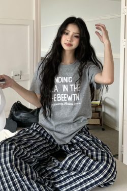 Vintage American Round Neck Printed Letter Short Sleeve T-Shirt for Women - Korean Style Summer Loose Fit Hot Girl Top