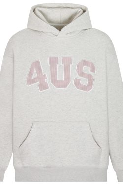Vintage American Waffle Letter Logo Winter Fleece Loose Couple Hoodie - Retro Style, Cozy Unisex Sweatshirt
