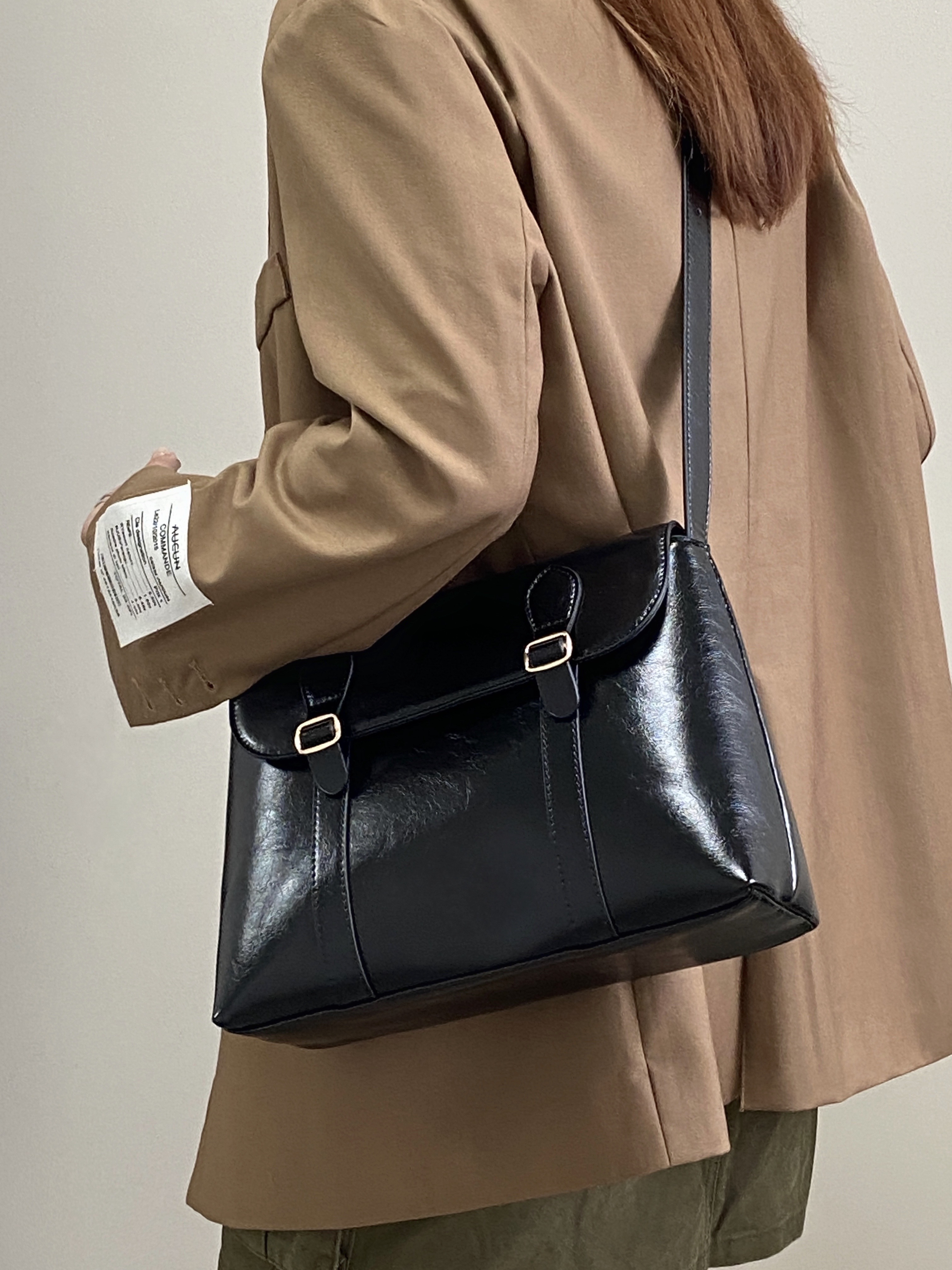 Vintage Artistic Large Capacity Tote Bag for Women - Versatile Crossbody Shoulder Bag for Everyday Use