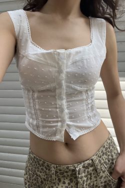 Vintage French Style Waist-Cinching Slim Sexy Square Neck Vest Tank Top for Women - 2025 Trendy Fashion Essential
