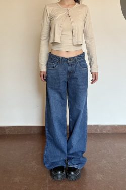 Vintage High-Quality Retro High-Rise Straight Loose-Fit Slimming Washed Denim Jeans for Women - Classic 90s Style