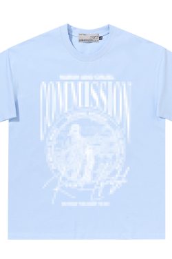 Vintage Letter Print Loose Fit Pure Cotton Couple T-Shirt in 90s Style