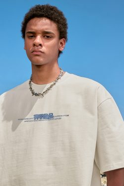 Vintage Letter Print Unisex Short Sleeve T-Shirt - Loose Fit, 90s American Style, Trendy Summer Fashion for Couples