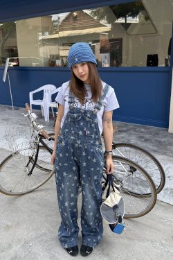 Vintage Soft Denim Overalls for Men and Women - Water-Washed, Straight Loose Casual Style, 90s Y2K Inspired Fashion