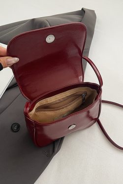 Wine Red Small Square Crossbody Bag for Women - 2025 Summer High-End Versatile Casual Mobile Phone Bag