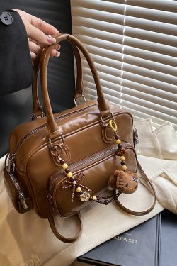 Winter 2025 Red Christmas Double Shoulder Bag - Trendy Large Capacity Student Bag with High-End Feel