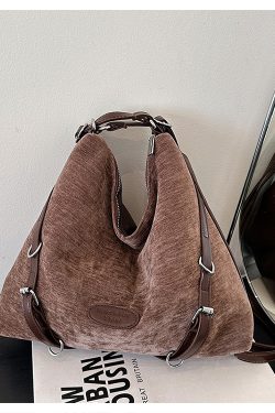 Winter Casual Suede Crossbody Bag - Large Capacity Commuter Backpack for Women - Multi-Use 2025 Trend