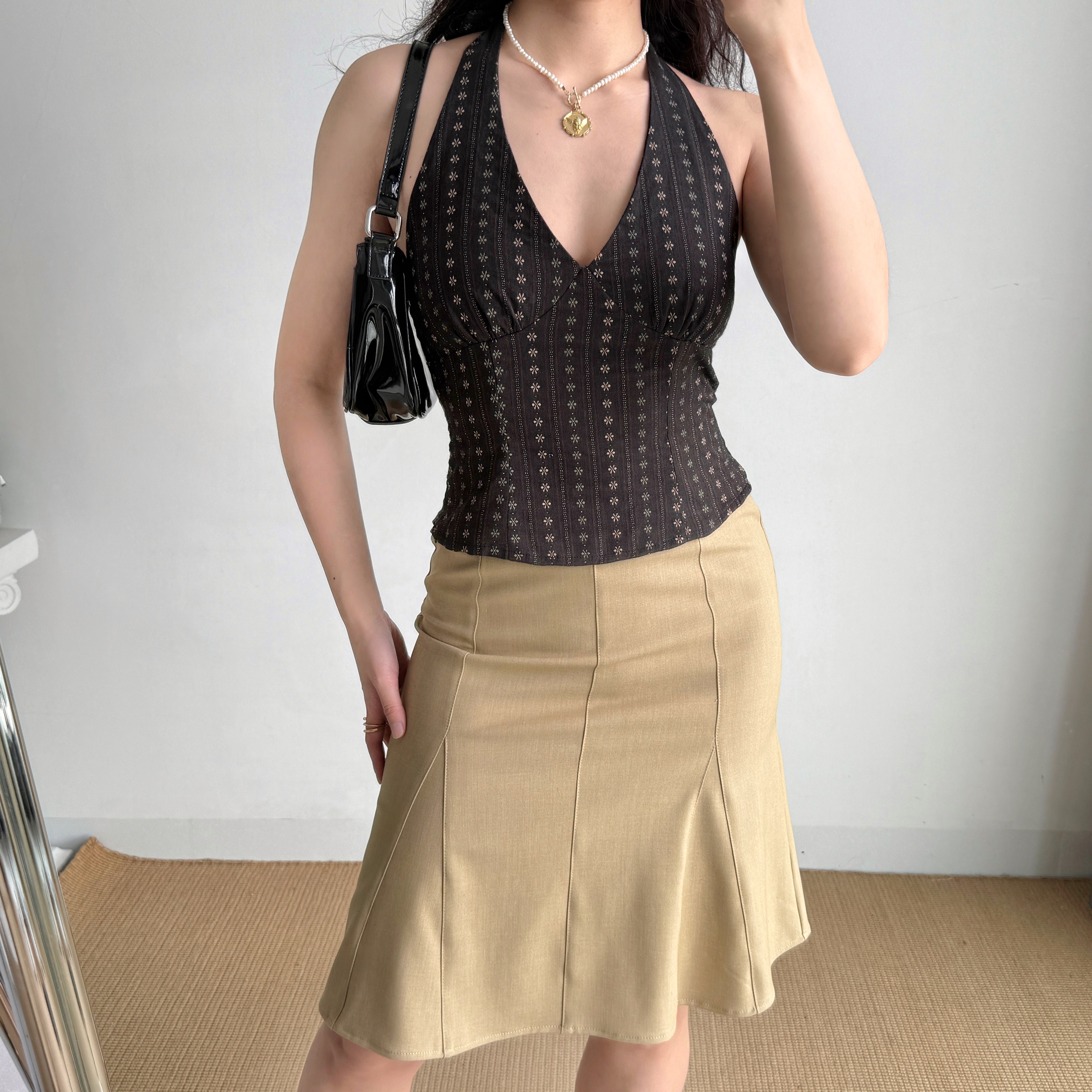 Women's Bodycon Fishtail Skirt - Mid-Waist A-Line Design, Versatile and Slimming European and American Style